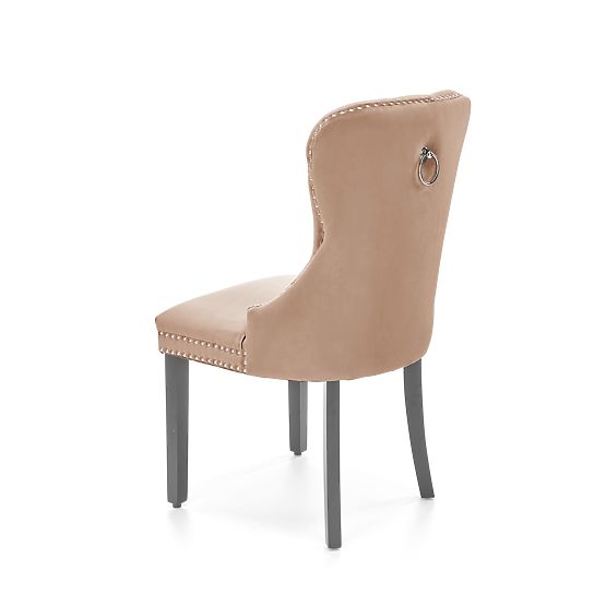 Krzesło MIYA czarne / tapicerka: beżowa (1szt=2szt)
