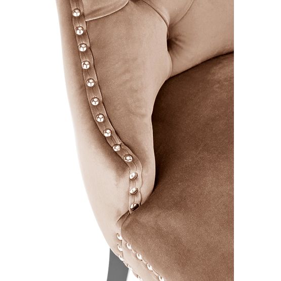 Krzesło MIYA czarne / tapicerka: beżowa (1szt=2szt)