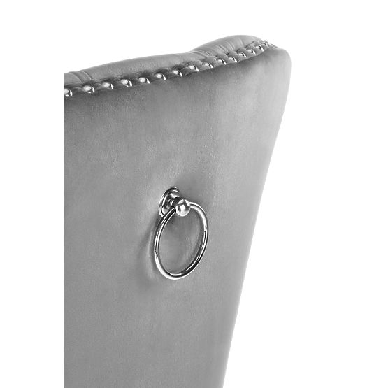 Krzesło MIYA czarne / tapicerka: szara (1p=2szt)