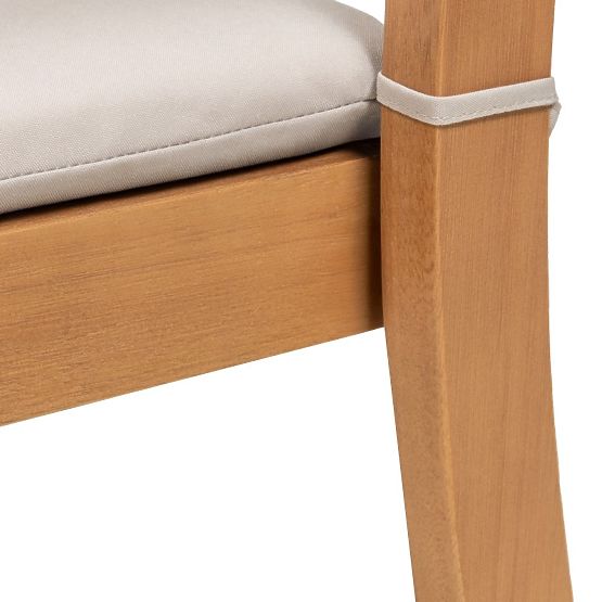 Krzesło ogrodowe Familis ll drewno eukaliptusowe FSC, wygląd teakowy, beżowe