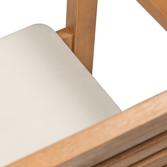 Krzesło ogrodowe Familis ll drewno eukaliptusowe FSC, wygląd teakowy, beżowe