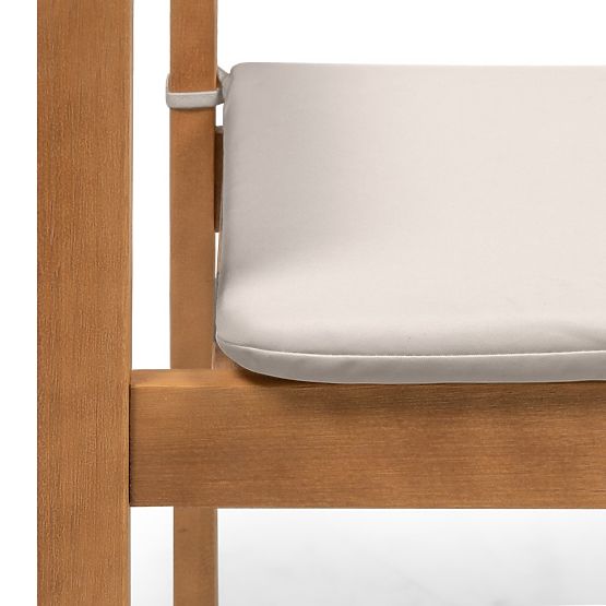 Krzesło ogrodowe Familis ll drewno eukaliptusowe FSC, wygląd teakowy, jasnoszare