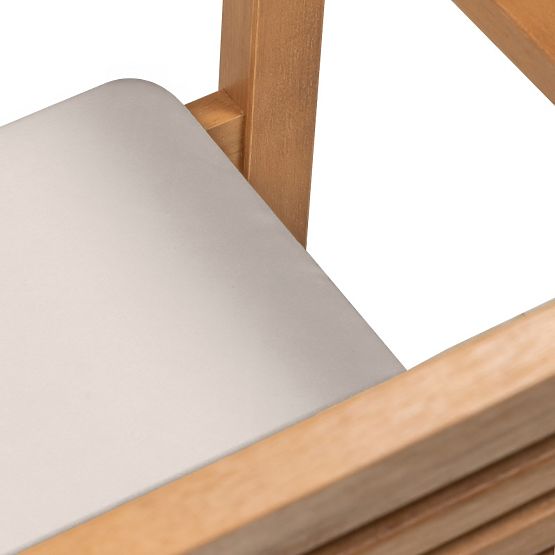 Krzesło ogrodowe Familis ll drewno eukaliptusowe FSC, wygląd teakowy, jasnoszare