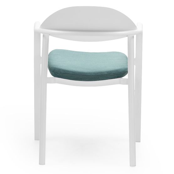 Krzesło ogrodowe Marinelli, aluminiowe, białe/zielone