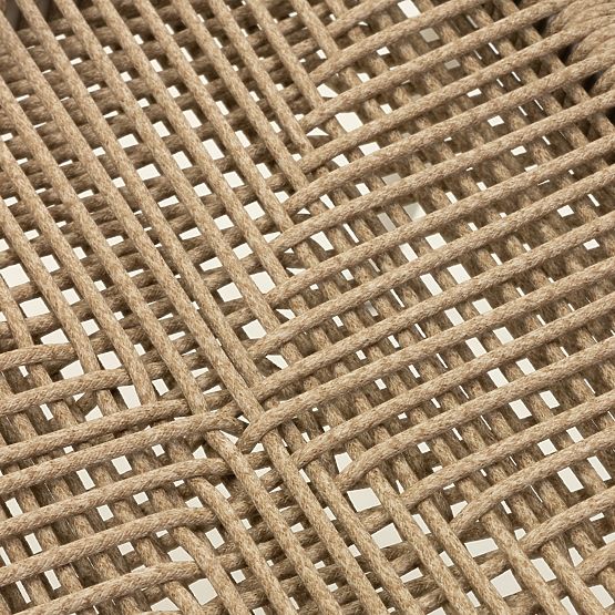 Krzesło ogrodowe Piretto, technorattan, aluminium, jasnobeżowy/jasnobrązowy