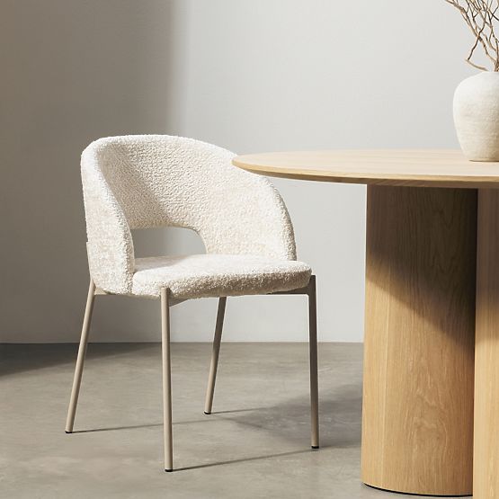 Krzesło z otworem w oparciu Jazz, jasnobeżowe