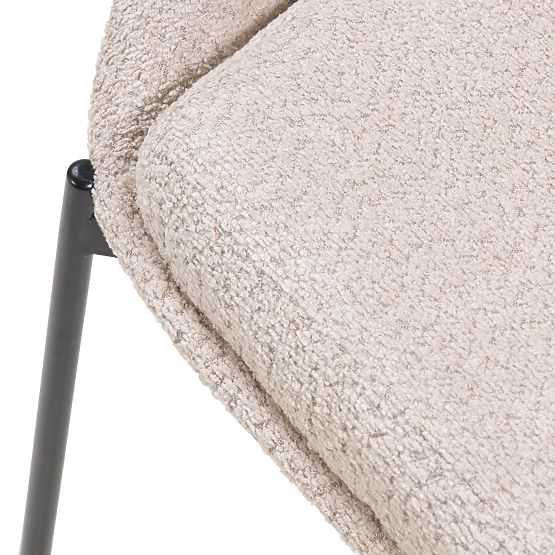 Krzesło z otworem w oparciu Luigi beżowe/czarne nogi