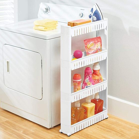 Kuchenny łazienkowy regał biały 4 poziomy Osmera