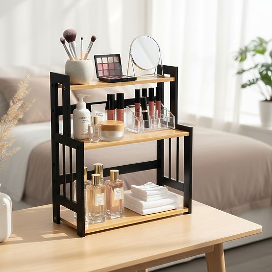 Kuchenny regał na przyprawy CEZAR NATURAL BLACK