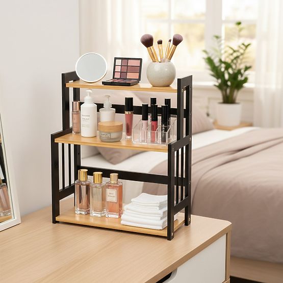 Kuchenny regał na przyprawy CEZAR NATURAL BLACK