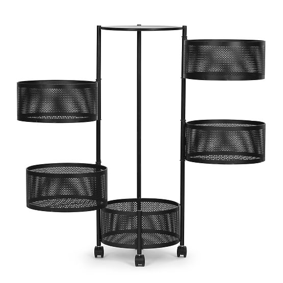 Kuchenny regał pomocnik organizator obrotowe półki 5 poziomów metalowy ModernHome