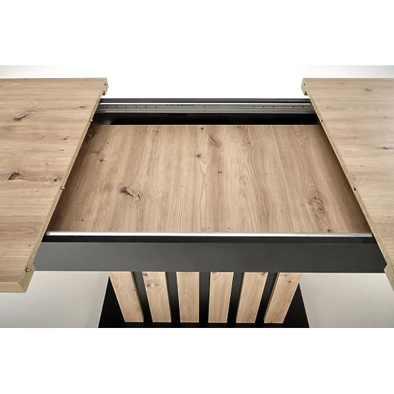 LAMELLO stół rozkładany 160-210/90 cm dąb artisan/czarny