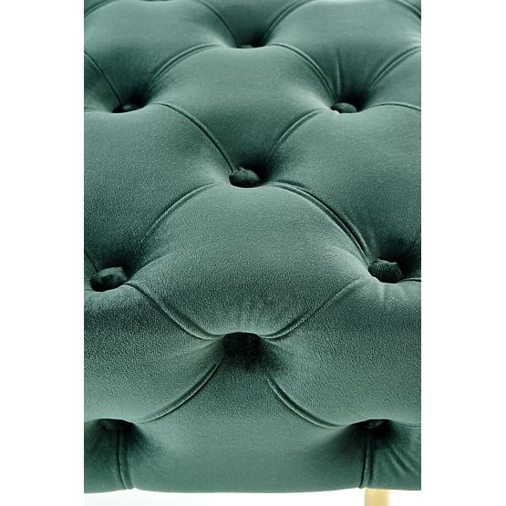 Ławka ATHENA ciemnozielona / złota