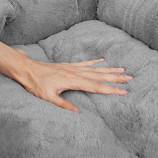 Legowisko z kocykiem S - szare