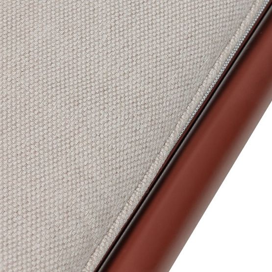 Leżak ogrodowy Amarello regulowany, aluminiowy, jasnobeżowy/bordowy brązowy