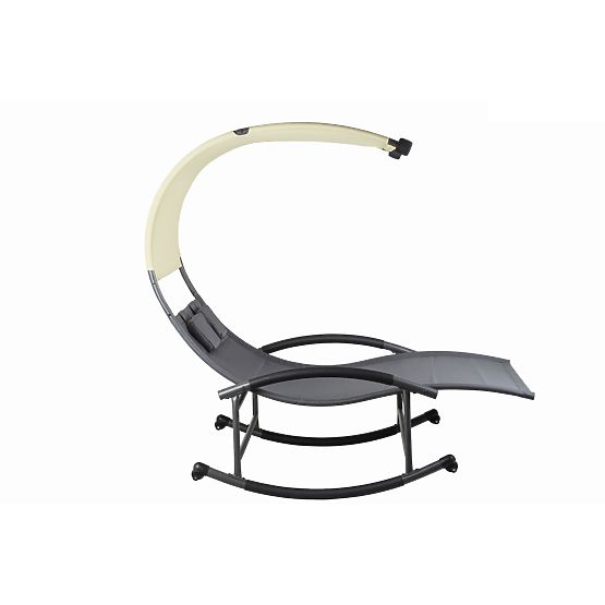 Leżak ogrodowy z baldachimem huśtawka