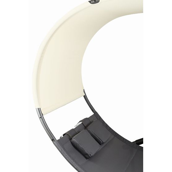 Leżak ogrodowy z baldachimem huśtawka