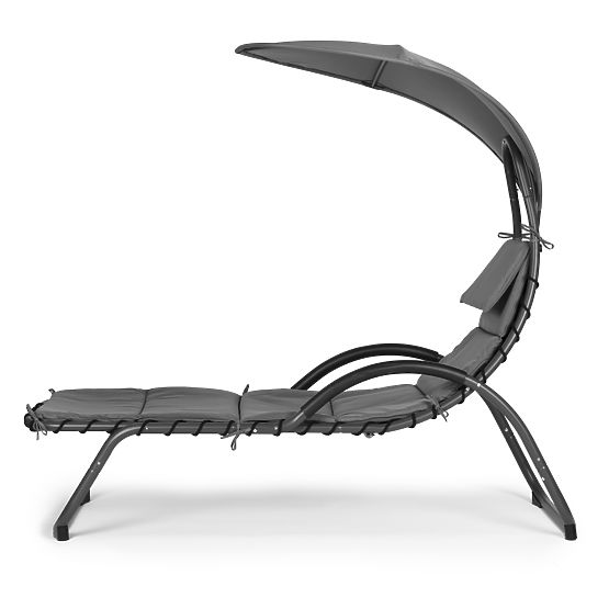 Leżak ogrodowy z dużym owalnym daszkiem ModernHome