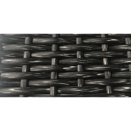 Leżak ogrodowy z technoratanu + stolik TWIST szary