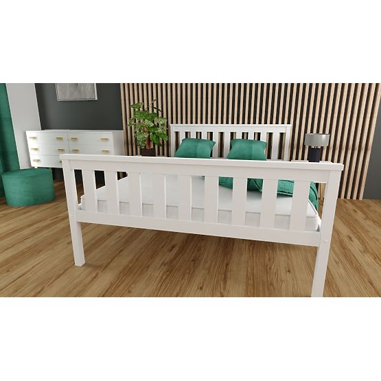 Drewniane łóżko Aga 200 x 90 cm - białe