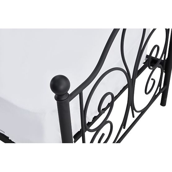 Łóżko metalowe PANAMA 120x200 - czarne