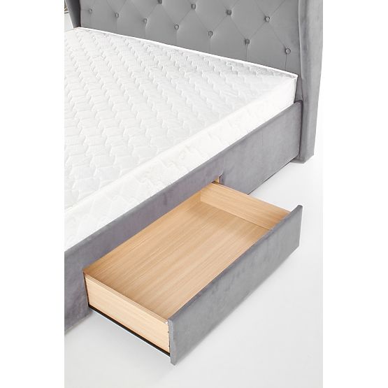 Łóżko tapicerowane 160x200 SABRINA - ciemnoszary