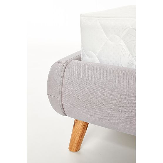 Łóżko tapicerowane ELANDA 160X200 cm - jasnoszary