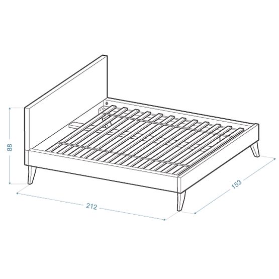 Łóżko tapicerowane HEAVEN 140 x 200 cm - Pudrowy róż