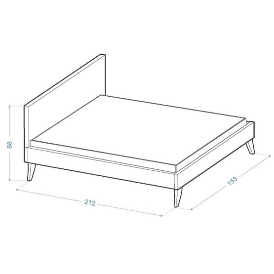 Łóżko tapicerowane HEAVEN 140 x 200 cm - Pudrowy róż