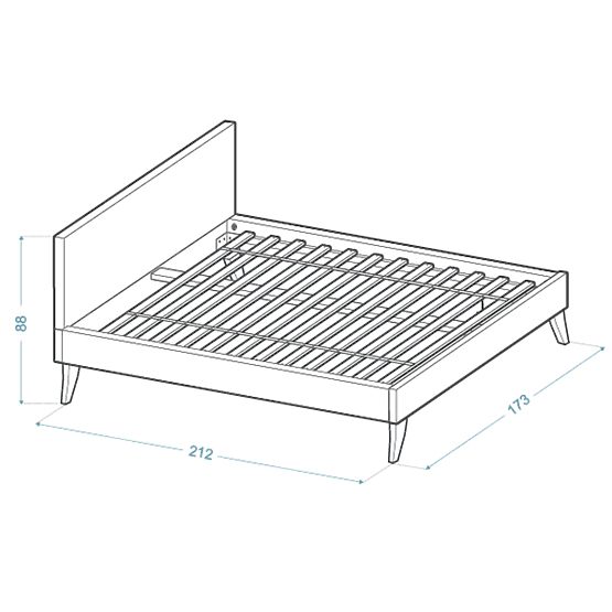 Łóżko tapicerowane HEAVEN 160 x 200 cm - Kremowy