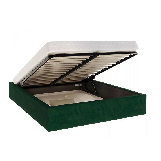 Łóżko tapicerowane ORLANDO 160 x 200 cm - Zielone