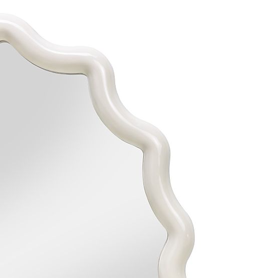 Lustro wiszące Lumi, mlecznobiały, połysk