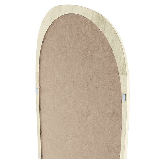 Lustro wiszące w drewnianej ramie Sogno 60x165 cm, nieregularny kształt, naturalne