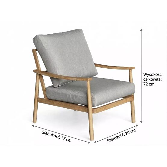 Meble balkonowe z aluminium (2 fotele + stolik) SERANO