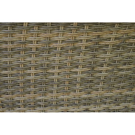 Meble ogrodowe z technoratanu (duża 3-osobowa sofa + 2 fotele + stolik) LARGO Szara mieszanka