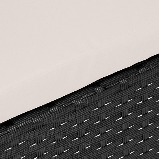 Meble ogrodowe z technoratanu zestaw 4w1 MAGNOLIA czarny beżowe poduszki