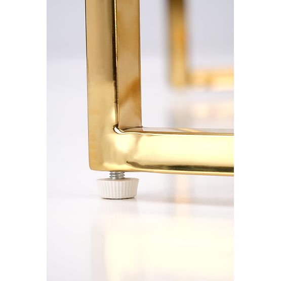 MERCURY 3 zestaw 2 ław, zestaw 2 ław, kolor: biały marmur / złoty (2p=1szt)