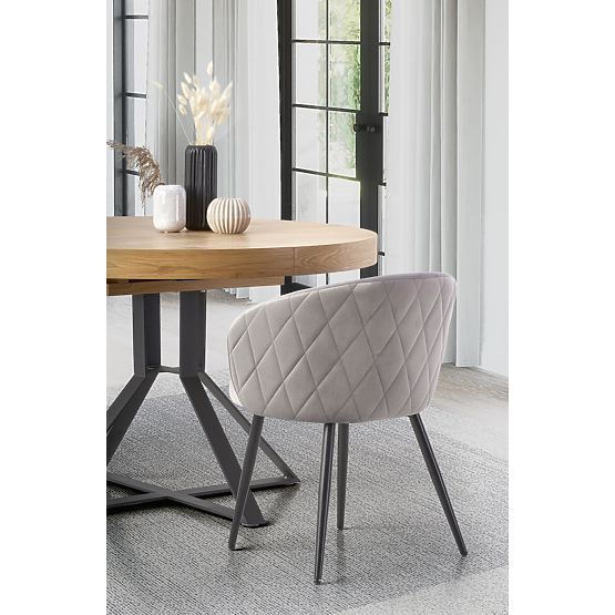 MERCY stół rozkładany, blat - dąb złoty, nogi - czarne (2p=1ks)