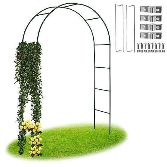 Metalowa pergola łuk czarna 240 cm