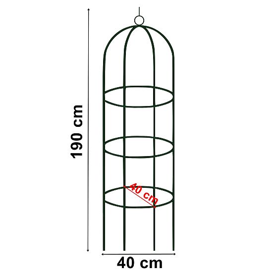 Metalowa pergola słupek ciemnozielona 190 cm