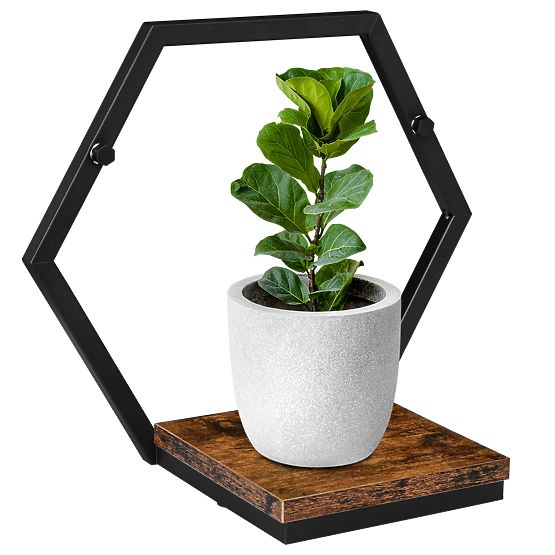 Metalowy kwietnik półka czarna Honung Rustic loft