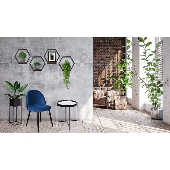 Metalowy kwietnik półka czarna Honung Rustic loft