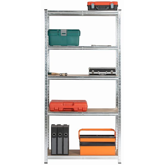 METALOWY REGAŁ 90x40x180 SREBRNY