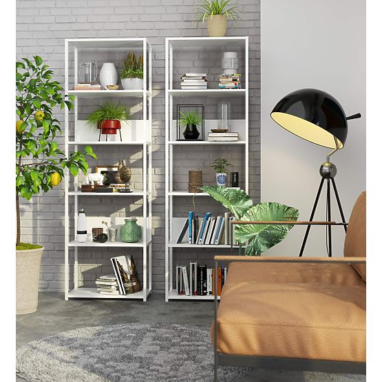 METALOWY REGAŁ LOFT 600 BIAŁY/BIAŁY
