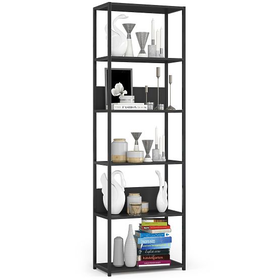 METALOWY REGAŁ LOFT 600 CZARNY/CZARNY
