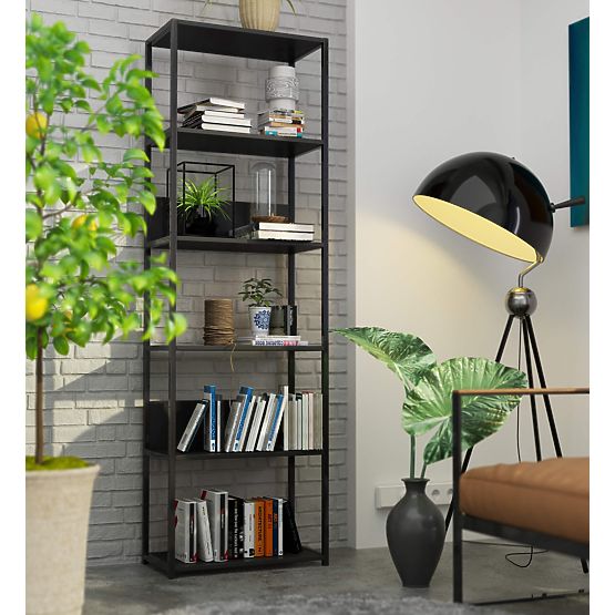 METALOWY REGAŁ LOFT 600 CZARNY/CZARNY