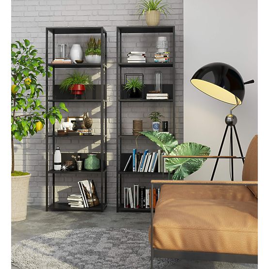 METALOWY REGAŁ LOFT 600 CZARNY/CZARNY