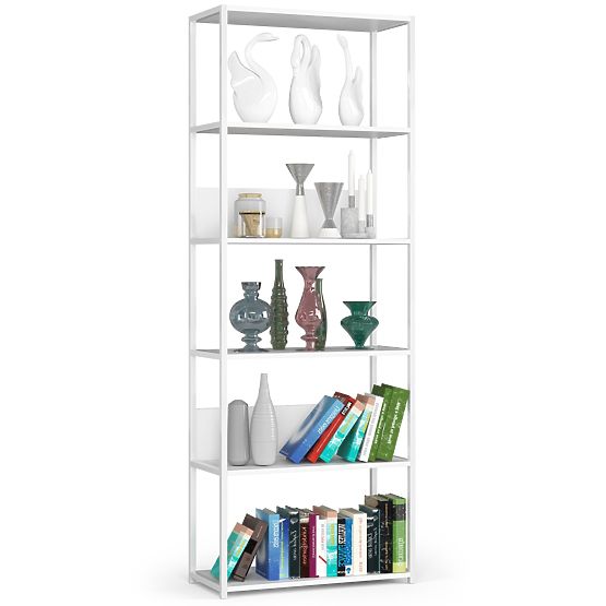 METALOWY REGAŁ LOFT 700 BIAŁY/BIAŁY