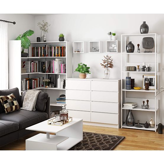 METALOWY REGAŁ LOFT 700 BIAŁY/BIAŁY