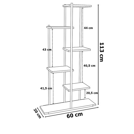 Metalowy stojak na kwiaty IKER Rustic 6 poziomów